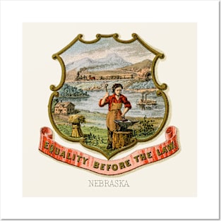 1876 Nebraska Coat of Arms Posters and Art